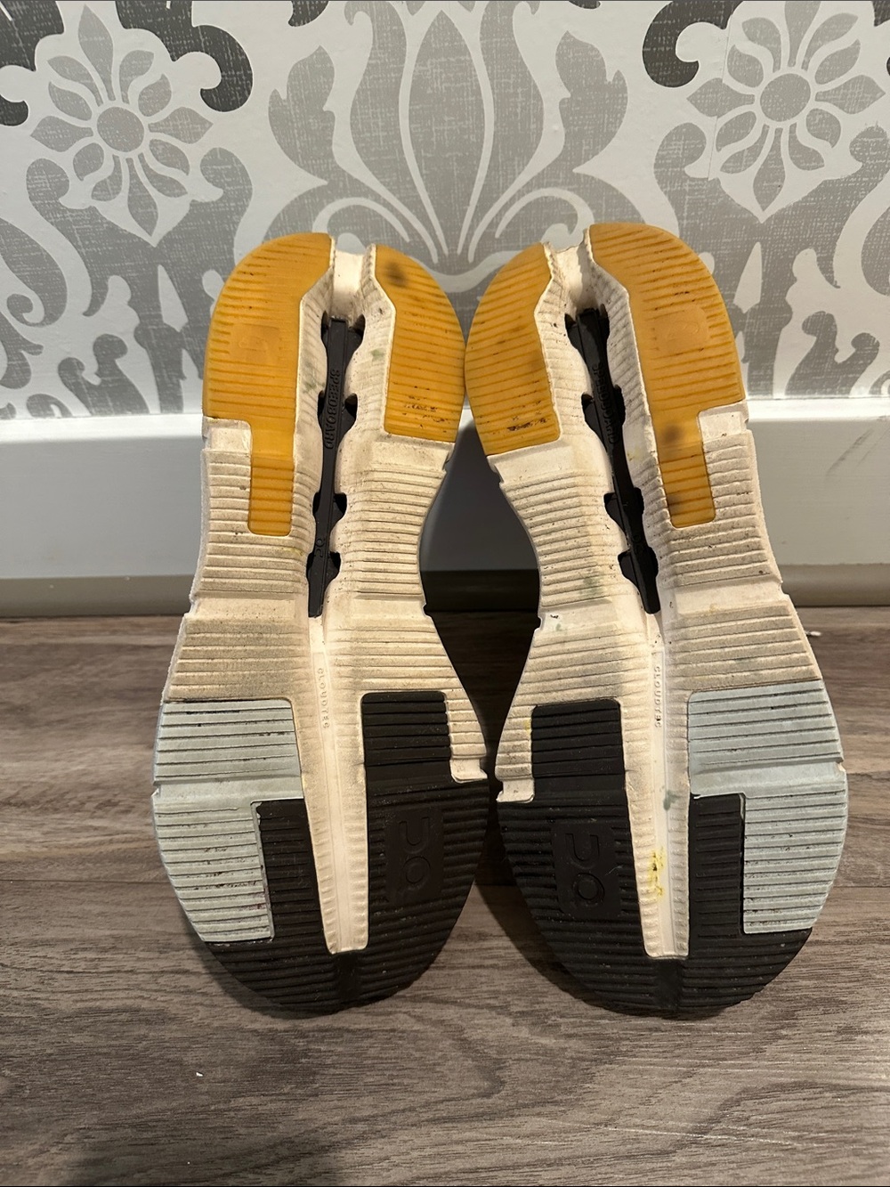 On Running Women's Athletic Shoes in Rust/Brick Orange and White - Picture 5 of 6